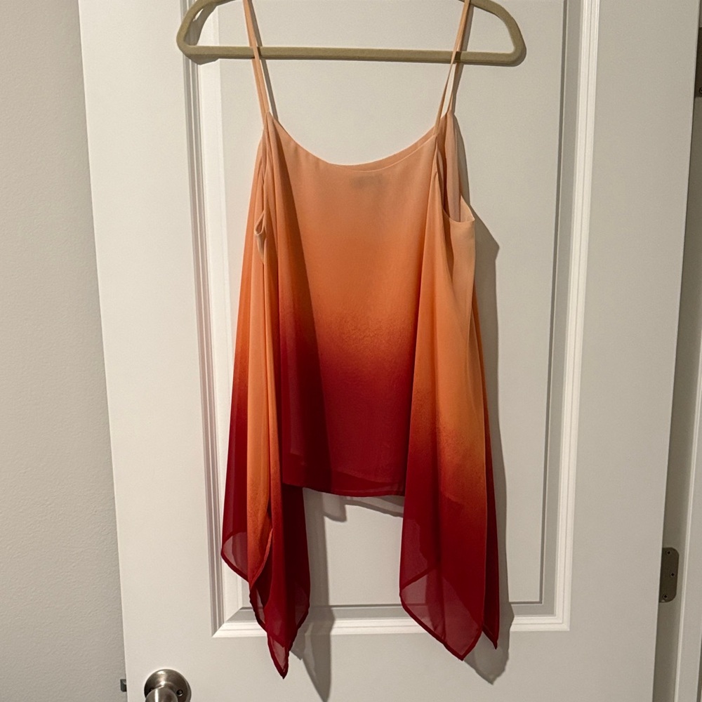 Vince Camuto Ombre Red and Orange Camisole